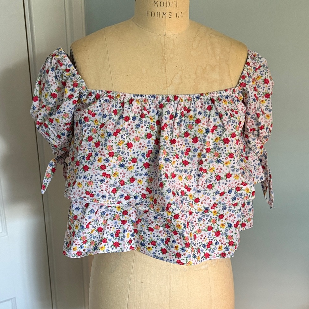 Likely Multicolor Floral Off-Shoulder Blouse